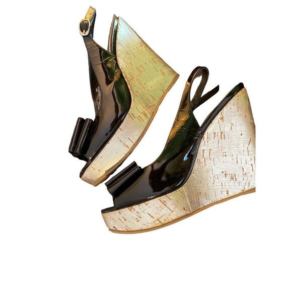 Oh Deer, Valley Style Patent Leather platform shoe 5" high heel size 8 - Picture 6 of 13